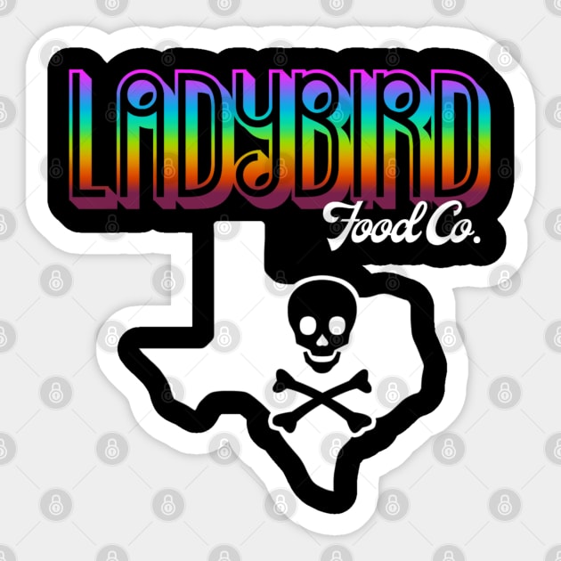 Rainbow Friendly Skull Ladybird Food Co. Sticker by Ladybird Food Co.